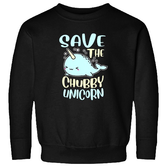 Funny Save The Chubby Unicorns Narwhal Sweatshirts