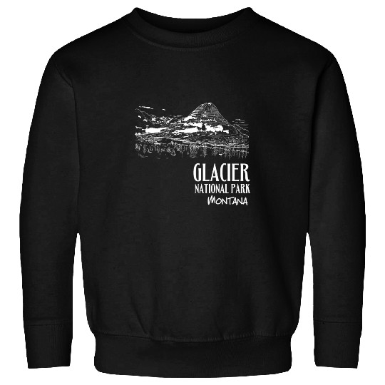 Glacier National Park Hidden Lake Overlook Montana Art White Sweatshirts
