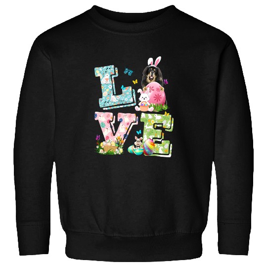 Easter Love Costume Tibetan Mastiff Dog Puppy Lover Sweatshirts
