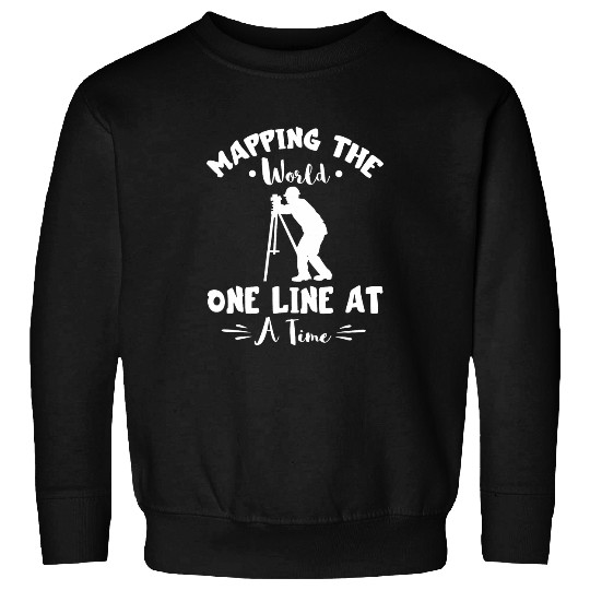 Mapping The World Land Surveying Analyst Land Surveyor Sweatshirts