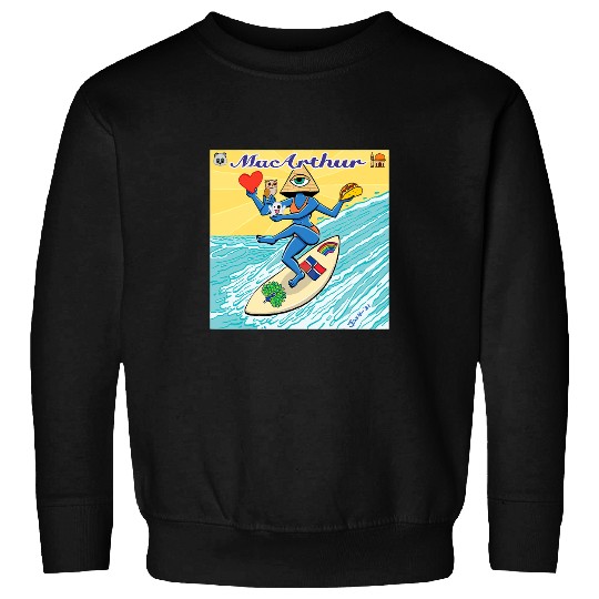 Surf Life MacArthur Surfing Pyramid Text Goddess Sweatshirts
