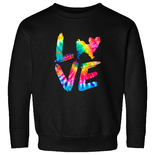 Chion Tie Dye Love Dog Mom Dad Sweatshirts