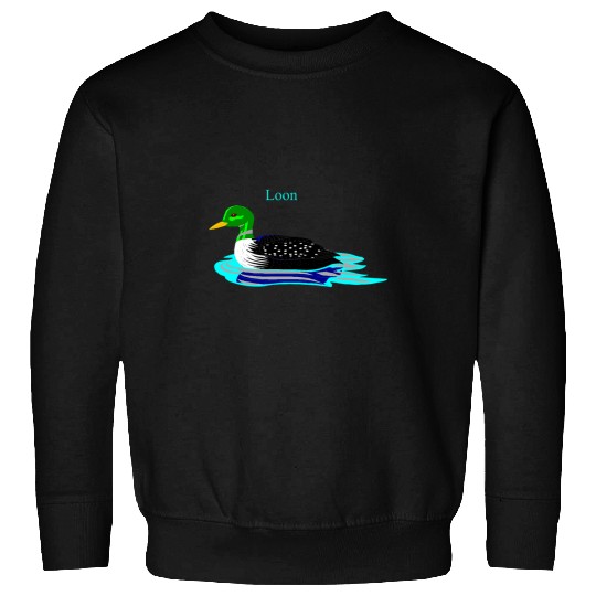 Greenheaded Loon Bird Lover Art Illustration Sweatshirts