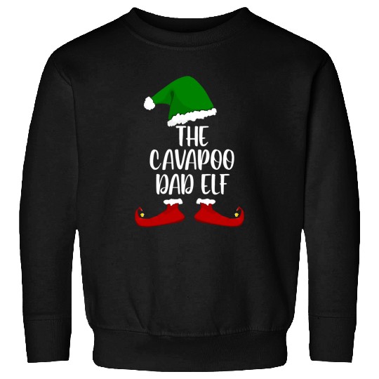 Cavapoo Dad Dog Elf Funny Christmas Pajama X mas Men 3 Sweatshirts