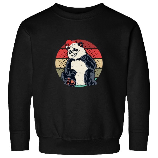 Funny Bear Panda Bear Santa Claus Christmas vintages Holiday xmass Cute Bears Sweatshirts