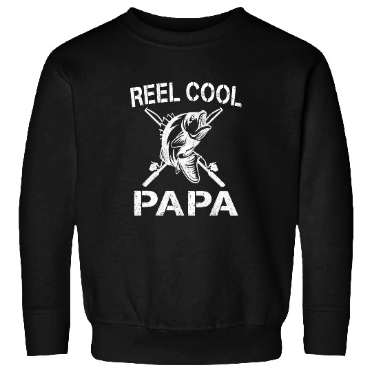 Fishing Reel Cool Papa Fishing Dad Gifts Fathers Day Fisherman Fish 2 Fisher Sweatshirts