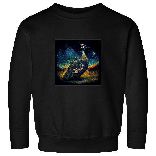 Surrealism Starry Night Peahen Sweatshirts