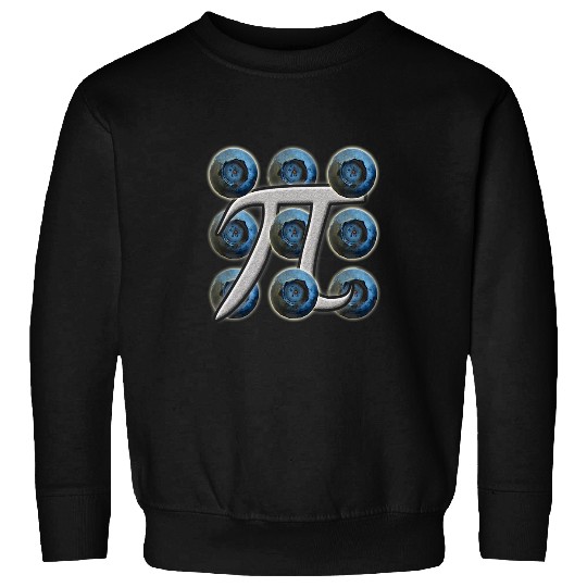 Blueberry Pi or Pie Food Graphic Art Pi Day Sweatshirts