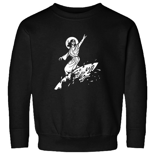 Surf Life Jesus Christ Surfing Summer Surfboard Religious Sweatshirts