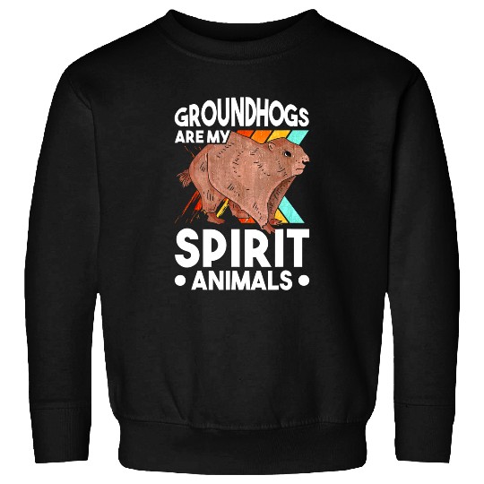 Groundhog Spirit Animal Marmot Woodchuck Sweatshirts