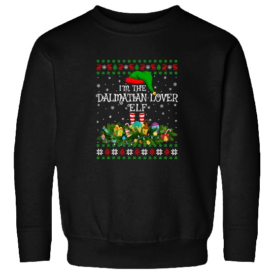 Dalmatian Matching Family Ugly Im The Dalmatian Lover Elf Christmas 154 Dog Lover Dalmatians Dog Sweatshirts