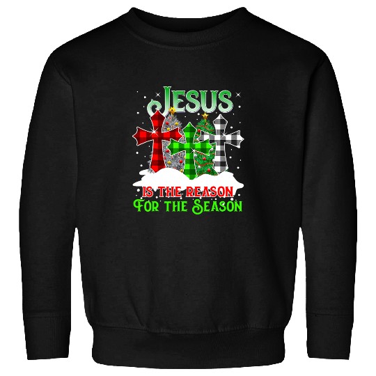 Christian Jesus Is the Reason for the Season Holiday Christmas Pyjama 17 Bibble Jesus Christ Sweatshirts