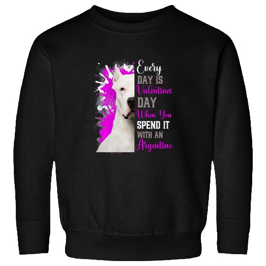 Funny Valentines Day Argentino Mom Mother Dog Argentine Sweatshirts