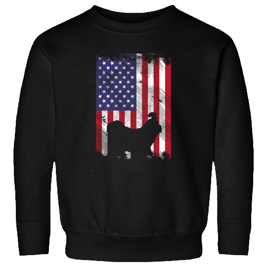 Shih Tzu America Flag vintages Patriotic Dog Lover Owner Gift Sweatshirts