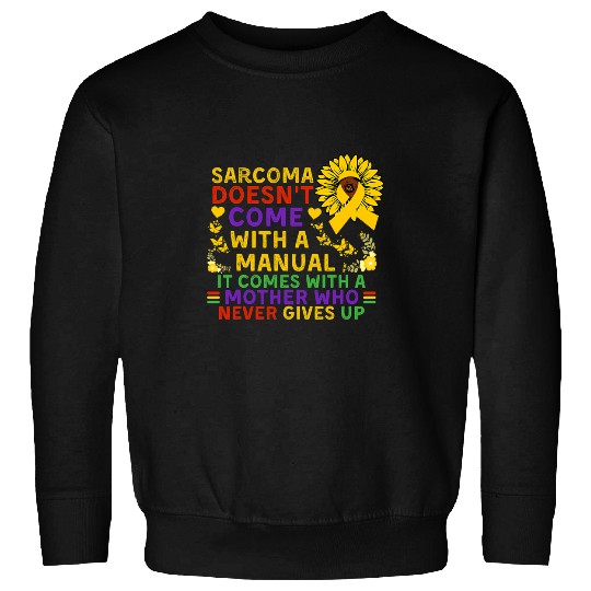 Funny Sarcoma Mother Quote Sunflower with butterflies Sweatshirts