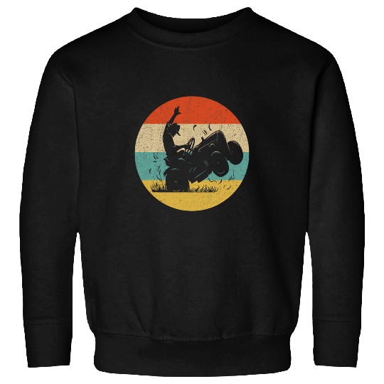 Lawn Care Worker Retro Landscaping Lawn Mowing Worker Sweatshirts