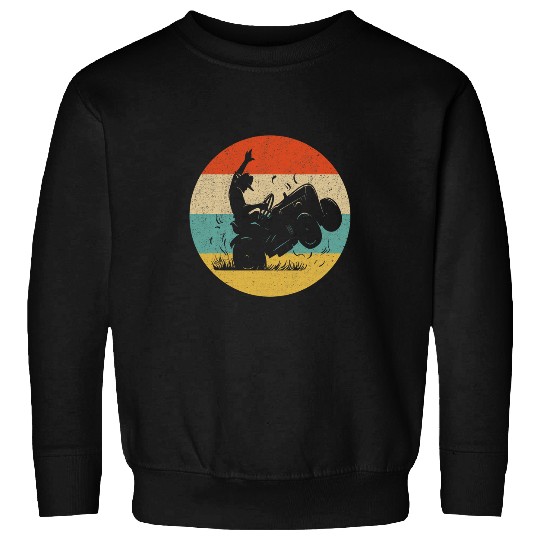 Lawn Care Worker Retro Landscaping Lawn Mowing Worker Sweatshirts