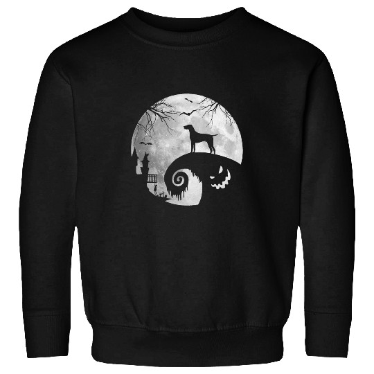 Dog German Shorthaired Pointer And Moon Halloween Costume Sweatshirts