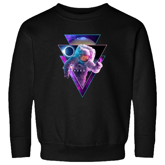 Astronaut Spaced Out Aesthetic Vaporwave Eclipse Space Art Sweatshirts