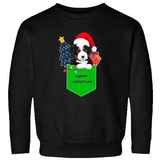 Bernedoodle pocket pajamas matching gift ideas Christmas Sweatshirts
