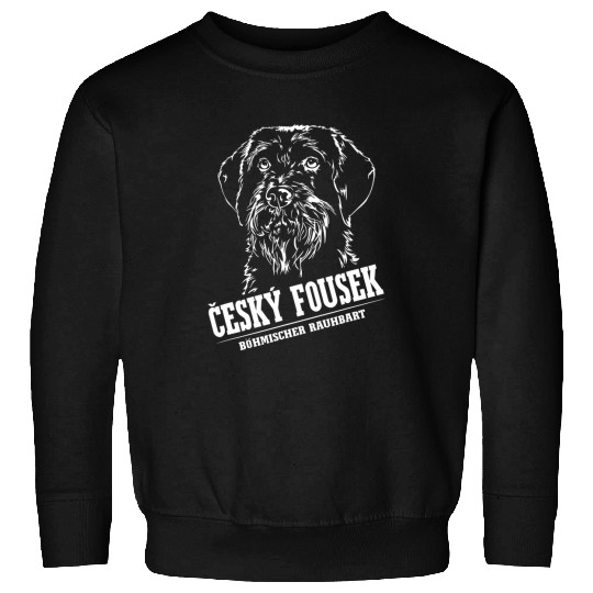 Cesky Fousek Dog Hunting Dogs Portrait Bohemian Rough Beard Sweatshirts