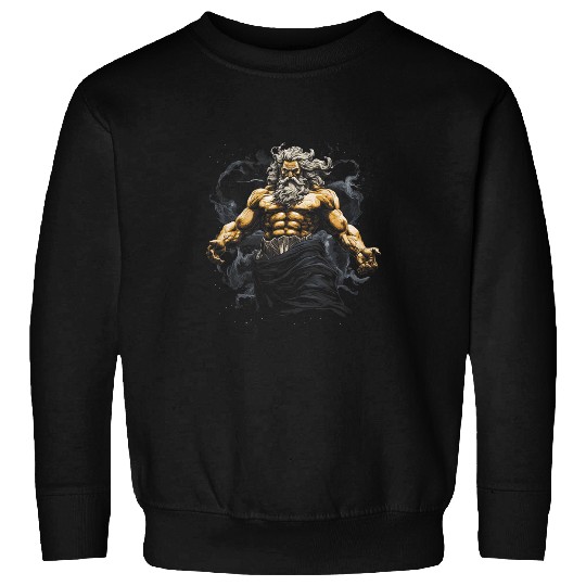 Greek Zeus Sculpture Divine Ancient Mythology Sweatshirts
