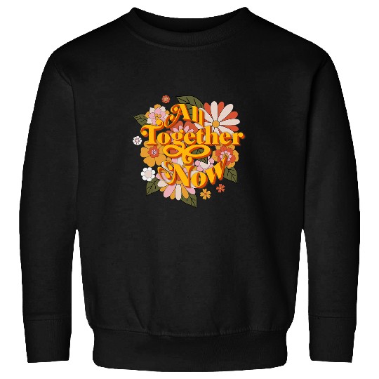 Reading Book All Together Now Summer Reading Retro Flower Book Lover 5 Reader Sweatshirts