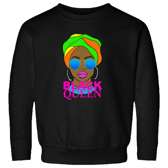 Black Queen Sunglasses African American Woman Art by VERED Sweatshirts