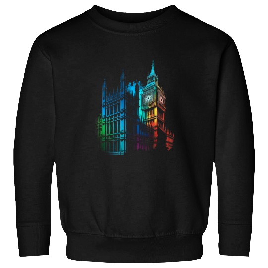 Big Ben Watercolour Painting London Tower Bridge Big Ben Sweatshirts