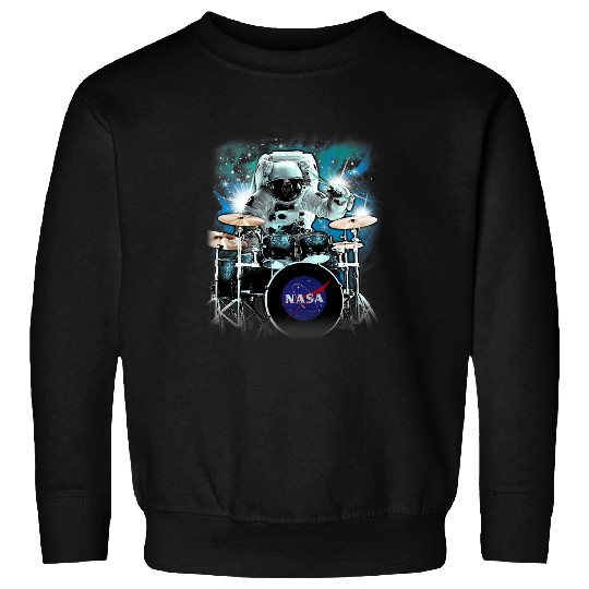 Drums Drummer NASA Space Drum Playing Astronaut Drums Sweatshirts