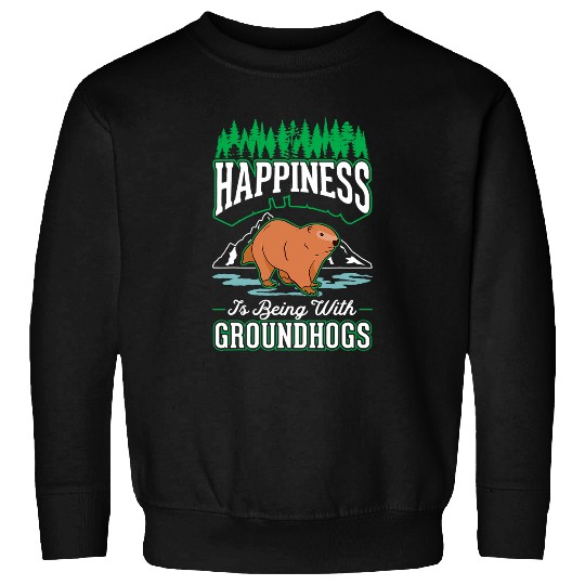 Groundhog Happiness Marmot Woodchuck 2 Sweatshirts