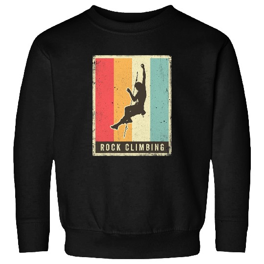 Climbing Climber vintages Rock Climbing Sport Retro Poster Climb Sweatshirts