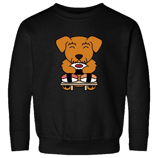 Dog Airedale Terrier Sushi Airedale Terrier Dog Sweatshirts
