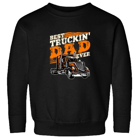 Mens bests Trucking Dad Flag USA Semi Truck Driver Christmas Sweatshirts