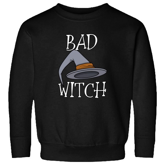 Funny Halloween Bad Witch With Witch Hat Art On It Sweatshirts