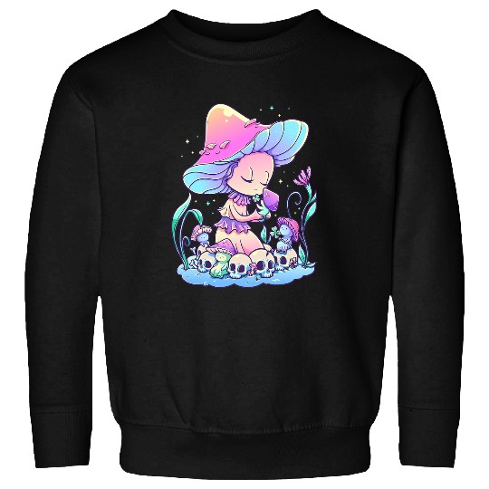 Mushroom Gift Pastel Goth Mushroom Fairy Aesthetic Fairycore Gothic Kawaii Sweatshirts