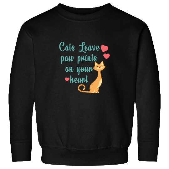 Cats Leave Paw Prints Sweatshirts
