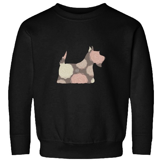 Dog Scottish Terrier Floral Scottish Terrier Scottie Dog Lover Sweatshirts