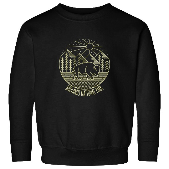 Badlands National Park Line Art Sweatshirts
