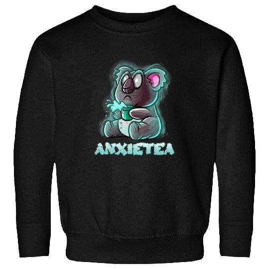 Funny Bear Introvert Tea Lover Nerd Koala Bear Geek Tea Cup Book Reader Cute Bears Sweatshirts