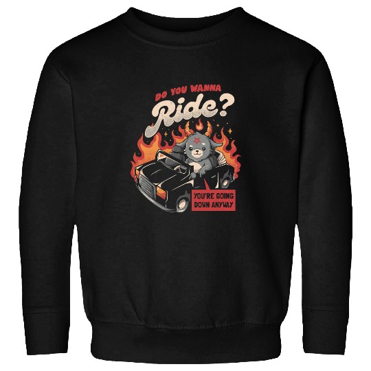 Halloween Do You Wanna Ride Cute Satanic Baphomet Gothic610 Sweatshirts