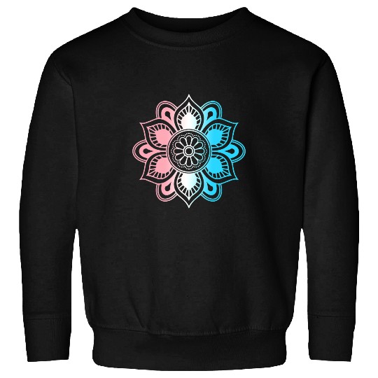 Namaste Yoga Trans Transgender Pride Subtle Mandala Yoga Meditation LGBTQ Meditation Sweatshirts