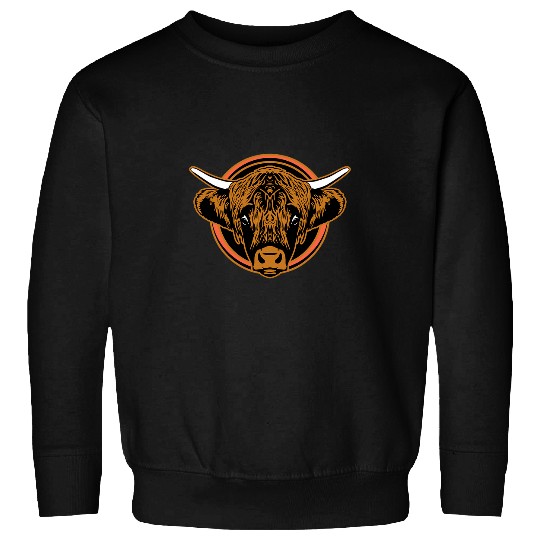 Highland Cow Lover Illustration Highland Cattle Cow Owner Sweatshirts