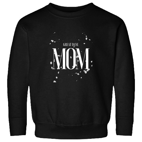 Dog Great Dane Mom Dog Lover Puppy Owner Minimalist Splatter Sweatshirts