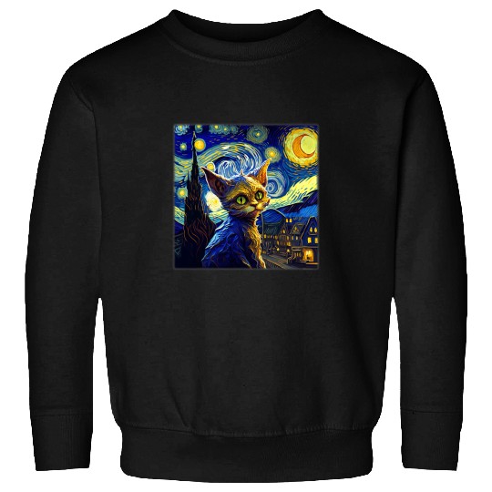 Surrealism Starry Night Gremlin Sweatshirts