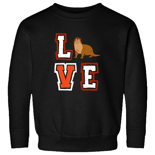 Otters Love Otter Water Wildlife Cute Animal Lovers Sea Otter Sweatshirts