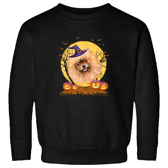 Dog Pomeranian Holiday 365 Halloween Pomeranian Dog Pumpkin 119 Sweatshirts
