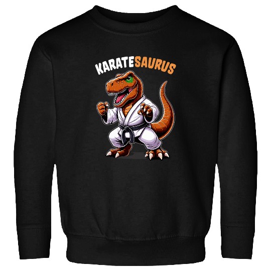 Karatesaurus TRexs Karate Funny Dinosaur Martial Arts Sweatshirts