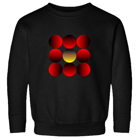 Geometric 3 D Graphic 390 with Red Moon Sweatshirts