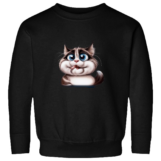 Cat artwork beautiful cat graphic kitten portrait cute cat Sweatshirts